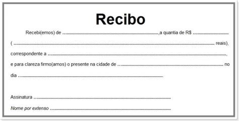 Exemplo De Recibo De Pagamento Word Novo Exemplo