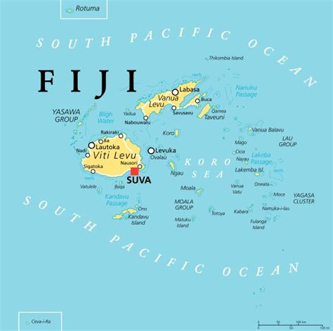 Fiji Political Map Royalty Free Image 17834787 Panthermedia Stock