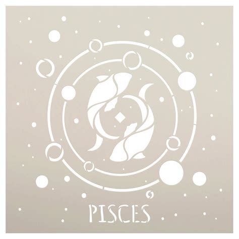 Buy Pisces Astrological Stencil By Studior12 Diy Star Sign Zodiac