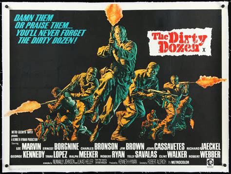 The Dirty Dozen Movie Poster 1967 British Quad 30x40