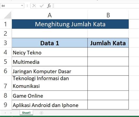 Cara Menghitung Jumlah Kata Di Excel NeicyTekno