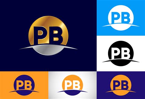 Initial Letter P B Logo Design Vector Graphic By Makhondesign Creative Fabrica