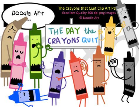 The Day The Crayons Quit Clip Art Pack Etsy Finland