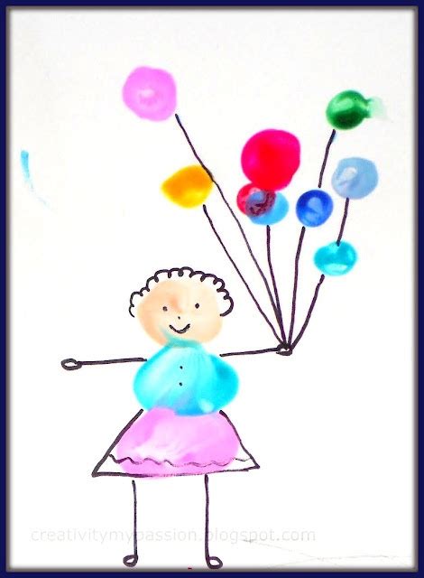 Fingerprint Birthday Card Birthday Card Craft Birthday Theme Diy For
