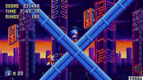 Includes a moving train, blinking lights, scrolling clouds, . Sonic Mania - Studiopolis, Act 1: Boss - YouTube