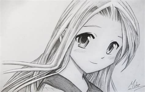 Beautiful Manga Girl Anime Drawing Wallpaper Desktop Hd