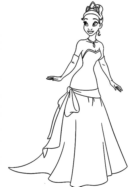 Tiana under the stars coloring pages. Princess tiana coloring pages download and print for free