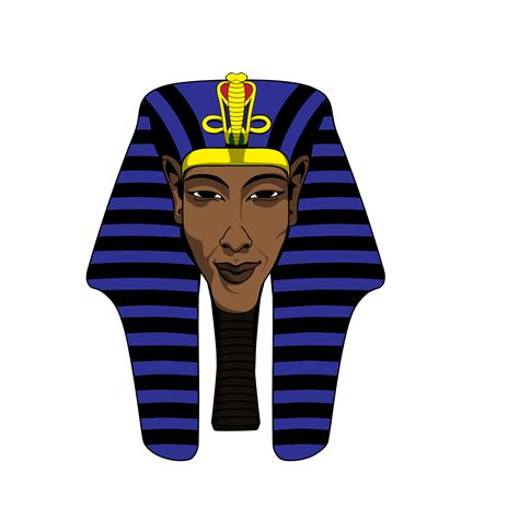 Colored Illustration Of The 18th Dynasty Ancient Egyptian Pharaoh