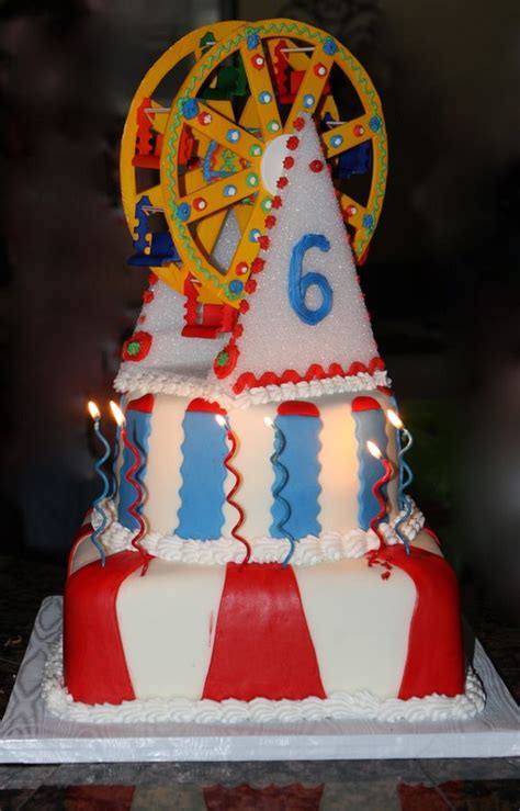 Carnival Ferris Wheel 6th Birthday Cake — Childrens Cakes 6th