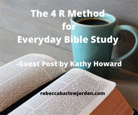 The 4 R Method For Everyday Bible Study By Kathy Howard Rebecca