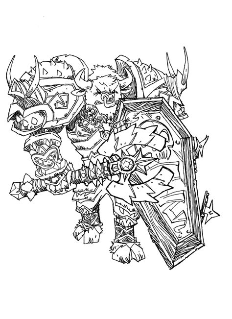 Coloring Page Warcraft Video Games Printable Coloring Pages