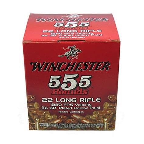 Winchester Ammo 22lr 36gr Lhp Bulk Pack 555 22lr555hp