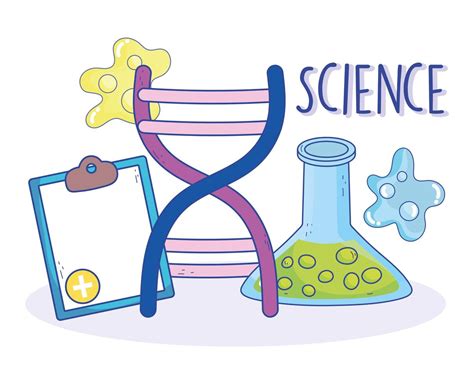 Science And Genetics Laboratory Instruments With Dna Molecule 1251870