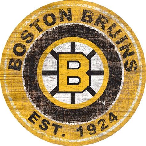 Distressed Boston Bruins Retro Logo Sign Retro Logo Boston Bruins