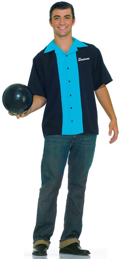 Mens Retro 1950s King Pin Bowling Shirt