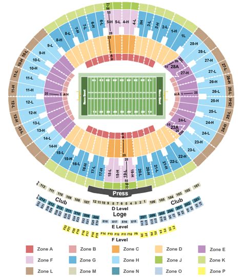 Rose Bowl Stadium Seating Chart Pasadena
