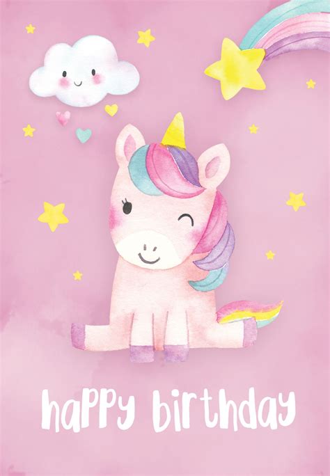 Happiest Unicorn Birthday Card Greetings Island Happy Birthday