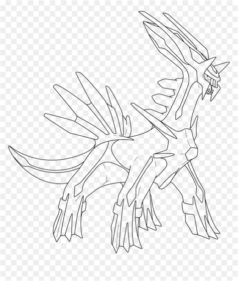 Lineart Of Dialga By Inukawaiilover Mega Pokemon Coloring Pages Hd