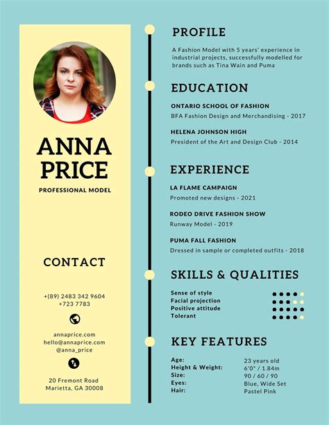 Blue Retro Graphic Simple Infographic Resume Templates By Canva