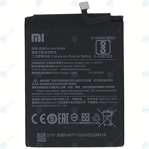 Specifications display camera cpu battery sar prices 17. Xiaomi Redmi 5 Plus Battery BN44 4000mAh