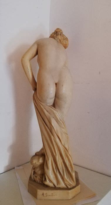 Nude Bather Sculpture By Master Antonio Santini Marble Catawiki