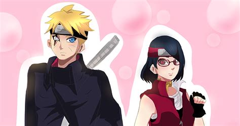 Sarada Uchiha Boruto Boruto Uzumaki Boruto And Sarada Pixiv