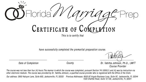Fl Marriage Prep Certificate V4 Dr Tabithas Marriage Prep Course