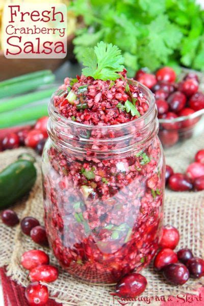 Fresh Cranberry Salsa Recipe Only 6 Ingredients Running In A Skirt