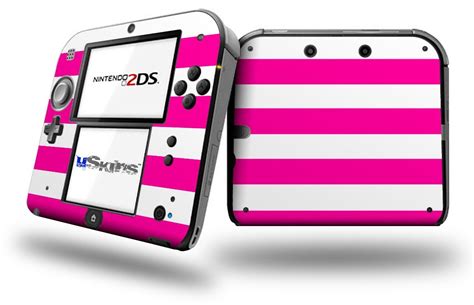 Psycho Stripes Hot Pink And White Decal Style Vinyl Skin