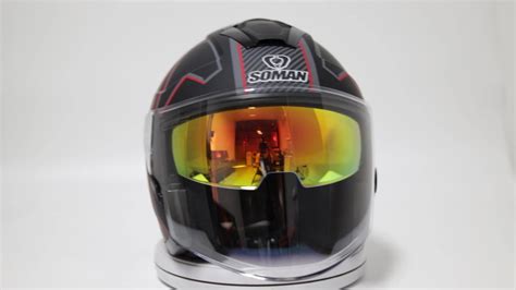 Soman Dot Approved Stock Half Open Face Motorcycle Helmet With Dual