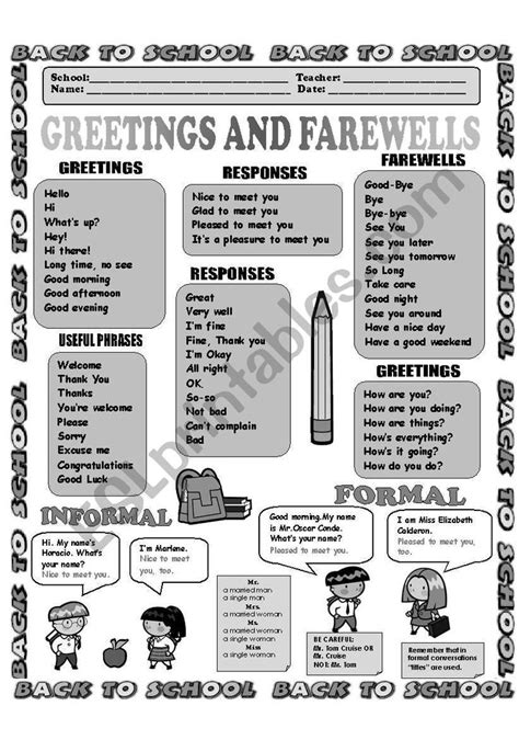 Greetings And Farewells 13 Introductions Bw Version Included