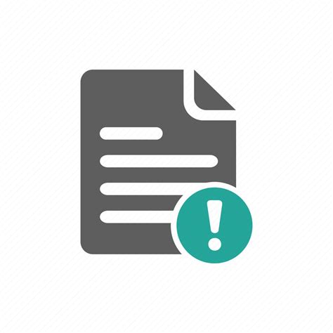 Document Error Exclamation Mark File Important Tag Warning Icon