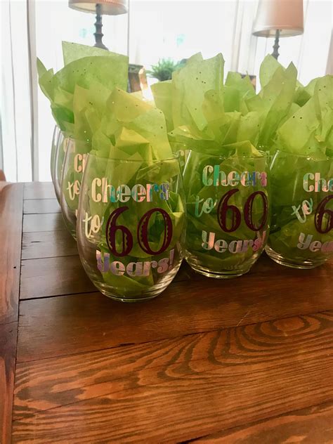 cheers to 60 years wine glasses with vinyl 60th birthday ideas 60th birthday ideas for women