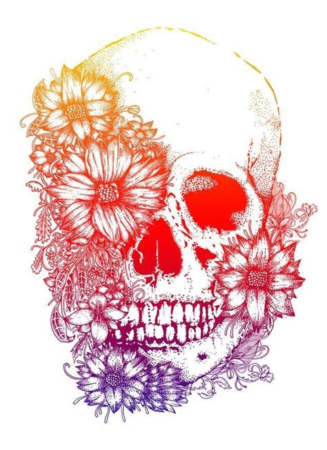 Pin By Harvey D On Skulls ☠ Skull Tattoo Flowers Skull Tattoo Design