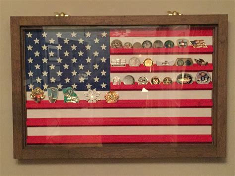 Us Flag Coin Display Military Challenge Coin Display Etsy