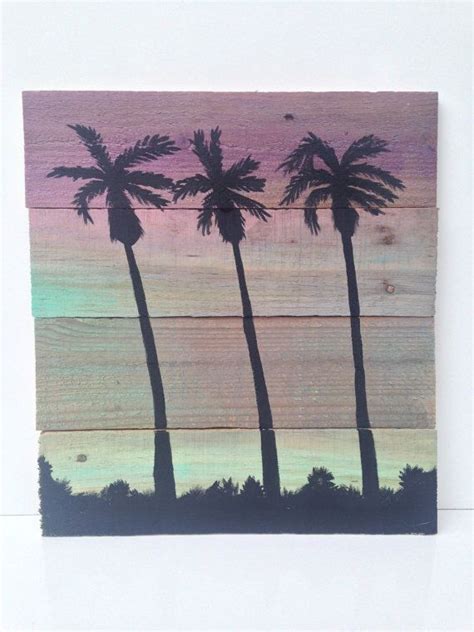 Pallet Art Reclaimed Wood Art Palm Trees And By Lucyslikeables Pallet