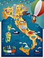 Mapa de atracciones de Italia - OrangeSmile.com