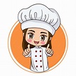 Premium Vector | Illustration of cartoon character female chef