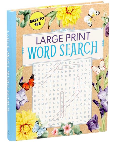 Word Search Large Print Books Puzzles Printablee Puzzle World