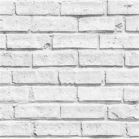 Arthouse White Brick Wallpaper Wilko