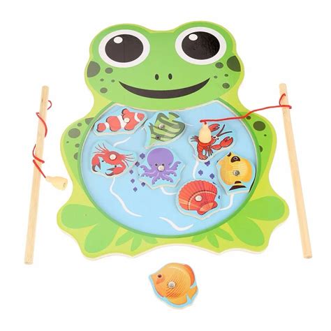 New 2 Color Baby Wooden Toys Magnetic Fishing Toys Game Jigsaw Puzzle
