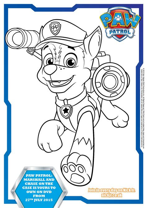 Paw Patrol Colouring Pages And Activity Sheets In The Playroom