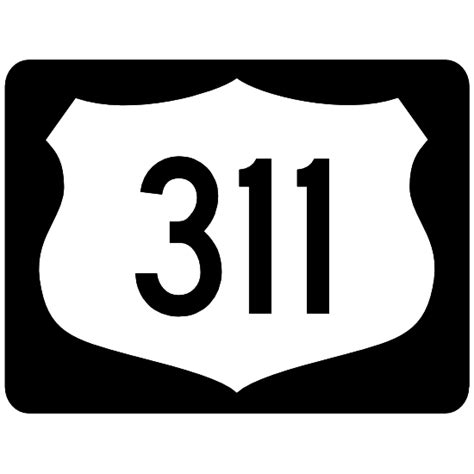 Highway 311 Sign With Black Border Sticker