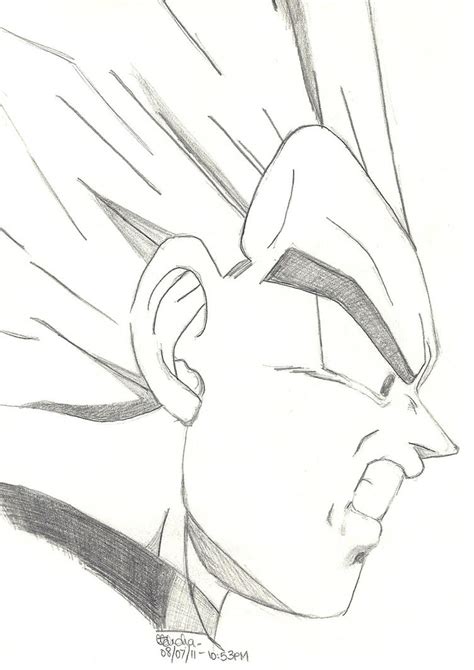 Drawing goku super saiyan from dragonball z tutorial step 07. Dragon Ball Z - Vegeta Sketch by SlotheriuS on DeviantArt