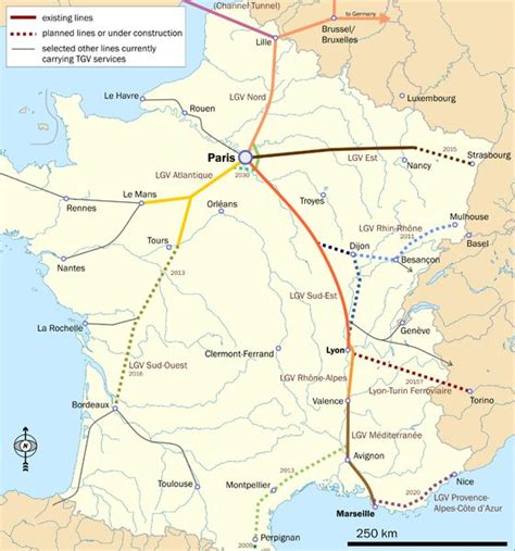 Train Map France Tgv Train Maps