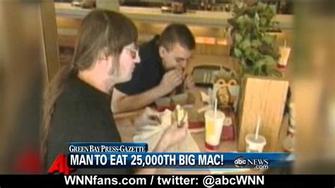 Man To Eat 25000th Big Mac Youtube