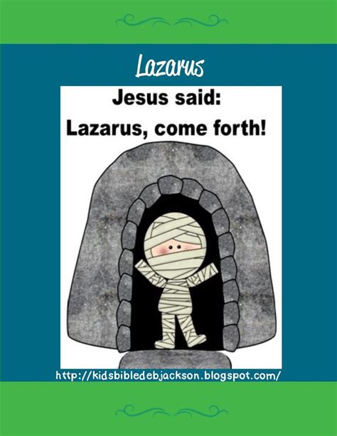 Lazarus Lives Again Childrens Liturgy Craft Ideas Sunday School