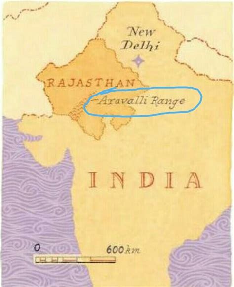 Locate Aravali Mountains In India Map Brainly In