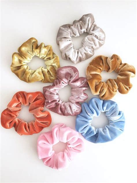 Velvet Scrunchies Set Of 3 Velvet Scrunchie Pack Ponytail Holder