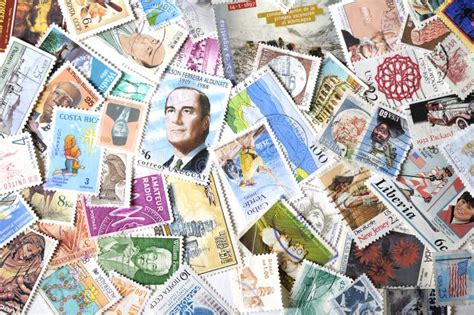 Postage Stamps Of Different Countries Editorial Stock Photo Image Of